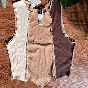 Forever 21 Brown Patchwork Tank